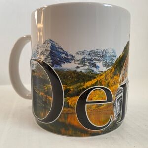 Denver Souvenir Mug – Cityscape & Floral Design